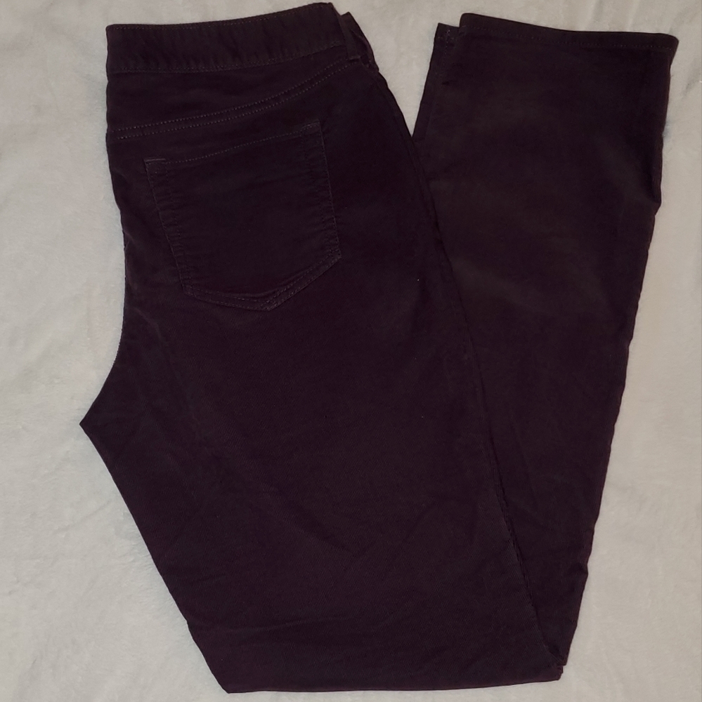EDDIE Bauer Slightly Curvy Straight Leg Corduroy Pants Size 10